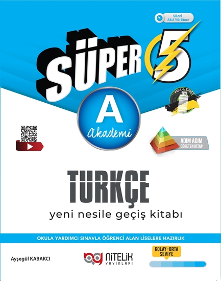 resm NİTELİK 5.SINIF SÜPER TÜRKÇE A (AKADEMİ) YENİ NESİLE GEÇİŞ KİTABI