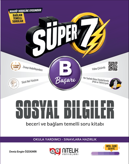 resm Nitelik 7.Sınıf (B) Süper Sosyal Bilgiler Beceri ve Bağlam Temelli Soru Kitabı