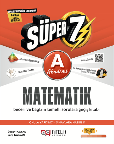 resm Nitelik  7.Sınıf (A) Süper Matematik Soru  Beceri + Bağlam Temelli Geçiş Kitabı