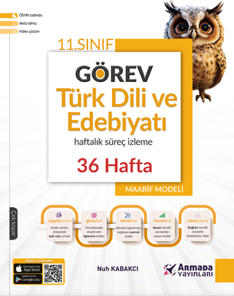 Resim Armada 11.Sınıf Görev Türk Dili ve Edebiyatı Haftalık Süreç İzleme (36 Hafta) Kitabı