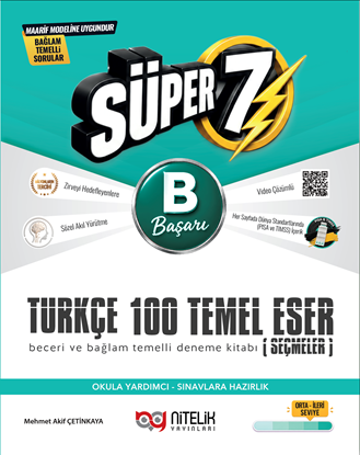 Resim Nitelik 7.Sınıf (B) Süper Türkçe 100 Temel Eser Soru Bağlam Temelli